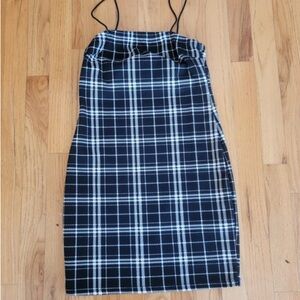 Black plaid dress